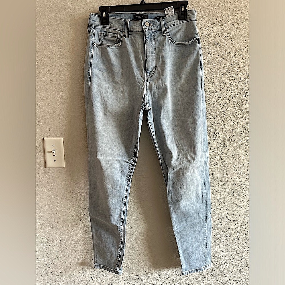 A3 - 188 Banana Republic premium denim high rise skinny size 29 light wash